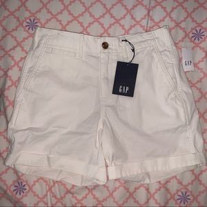 White high waisted mom shorts khaki